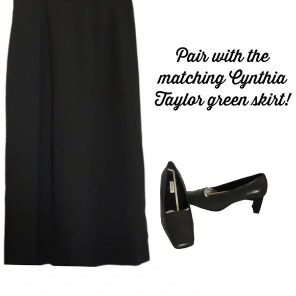 VINTAGE CYNTHIA TAYLOR Heels Leather Green Square Toe Women’s Size 10M NWOT - Picture 7 of 12